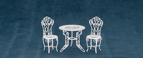 Table and Chair Set,  3 pc., White